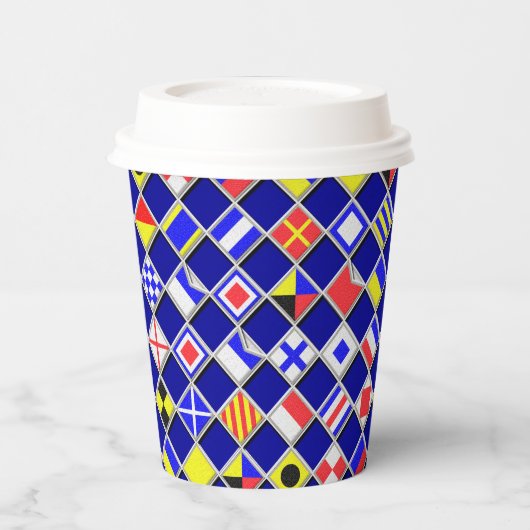 3D-Effekt Sichtbare Fliesen für Wasserzeichen Moti Pappbecher (Links)