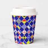 3D-Effekt Sichtbare Fliesen für Wasserzeichen Moti Pappbecher (Rückseite)