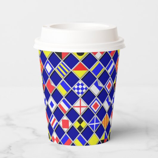 3D-Effekt Sichtbare Fliesen für Wasserzeichen Moti Pappbecher (Rückseite)