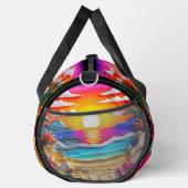 3D-Effekt, Sonnenuntergang Blume Wolkenmalerei Duffle Bag (Rechts)