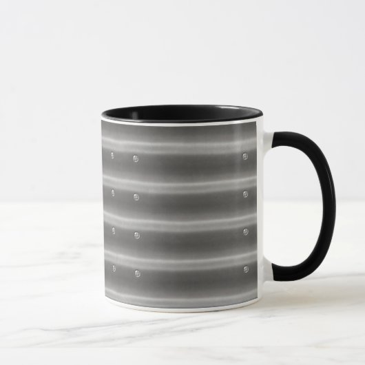 3D-Effekt Stahlmetallkaffee-Tasse Tasse (Rechts)