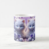3D-Effekt Tasse Katze und Blume- KatzenTasse (Mittel)