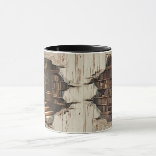 3D-Effekt versteckte virtuelle Bibliothek Tasse (Zentrum)