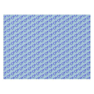 3D-Effekt von blauem männlichem Sex-Symbol-Muster Tischdecke