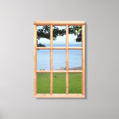 3D-Effekt von Meer und Gras Leinwanddruck (Vorderseite)