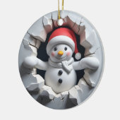 3D-Effekt von Snowman NICHT richtig 3D Keramik Ornament (Links)