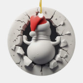 3D-Effekt von Snowman NICHT richtig 3D Keramik Ornament (Hinten)