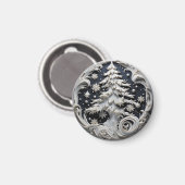 3D-Effekt-Weihnachtsbaum-Rundmagnet Magnet (Vorderseite/Rückseite)