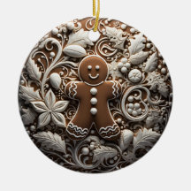 3D-Effekt-Weihnachtsgebäck-Ornament | Benutzerdefi