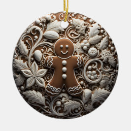 3D-Effekt-Weihnachtsgebäck-Ornament | Benutzerdefi Keramik Ornament