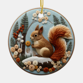 3D-Eichhörnchen Keramik Ornament