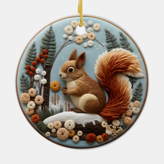 3D-Eichhörnchen Keramik Ornament (Hinten)