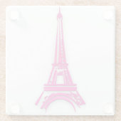 3d Eiffelturm, Frankreich, Klippe Glasuntersetzer (Rückseite)