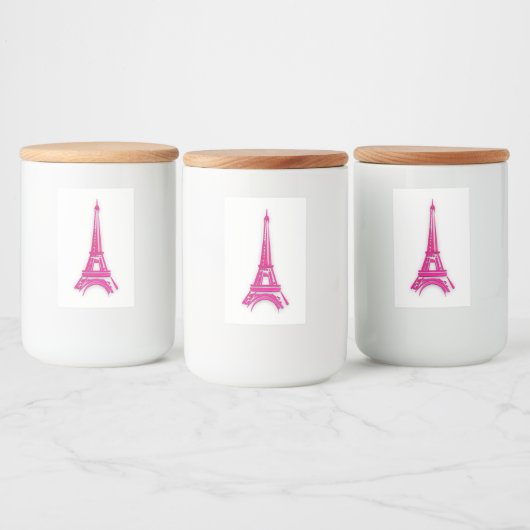 3d Eiffelturm, Frankreich, Klippe Lebensmitteletikett (Flaschen)