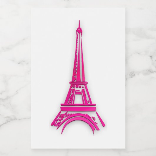 3d Eiffelturm, Frankreich, Klippe Lebensmitteletikett (Einzelnes Label)