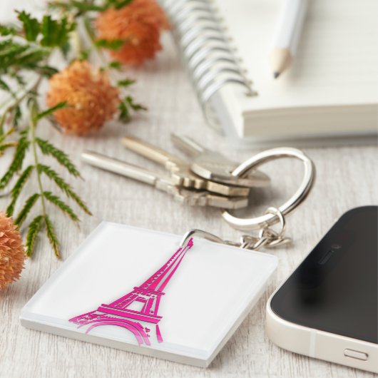3d Eiffelturm, Frankreich, Klippe Schlüsselanhänger (Vorderseite rechts)