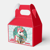 3D Einhorn Weihnachten Roter Feiertag Geschenkschachtel (Vorderseite)
