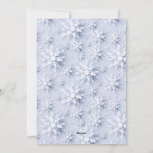 3D Elegante Snowflakes Weihnachtsbaum Gruß Feiertagskarte (Rückseite)