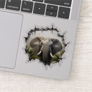 3D Elephant Wall Break - The Restaurant Aufkleber