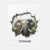 3D Elephant Wall Break - The Restaurant Fleecedecke (Vorderseite)
