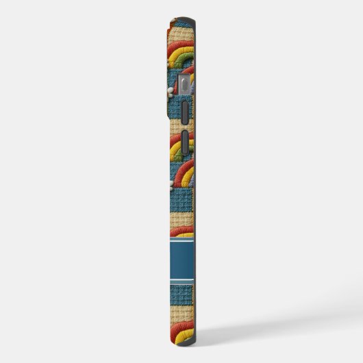 3D Embroidery Patchwork Phone Case | Personalized iPhone Hülle (Linke Seite)