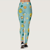 3d-Emojis-Muster Leggings (Rückseite)