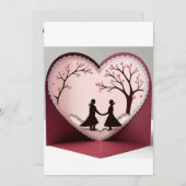 3D-Energie eines blühenden Baumes Einladung (Vorne/Hinten)