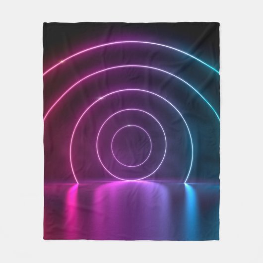 3d Entfärbung des ultravioletten Kreisportals glüh Fleecedecke (Vorderseite)