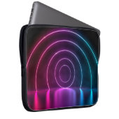 3d Entfärbung des ultravioletten Kreisportals glüh Laptopschutzhülle (Vorne Rechts)