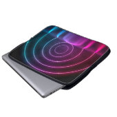 3d Entfärbung des ultravioletten Kreisportals glüh Laptopschutzhülle (Vorne Knopf)