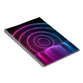 3d Entfärbung des ultravioletten Kreisportals glüh Notizblock (Rechte Seite)