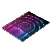 3d Entfärbung des ultravioletten Kreisportals glüh Notizblock (Linke Seite)