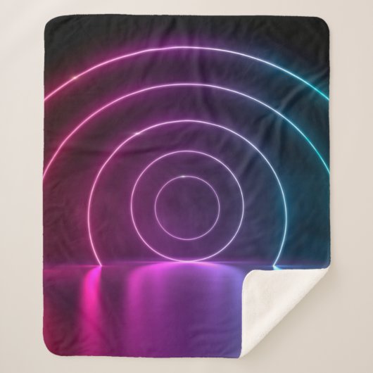 3d Entfärbung des ultravioletten Kreisportals glüh Sherpadecke (Vorderseite)