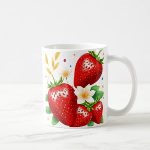 3D-Erdbeeren-Tassentuch, 3D-Tassentuch-Design Kaffeetasse