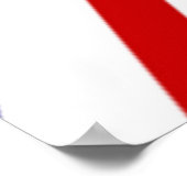 3D Erhöhter Effekt behalte Ruhe auf u.k. Flagge Poster (Ecke)