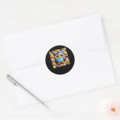 3d-Eule-Aufkleber Runder Aufkleber (Umschlag)