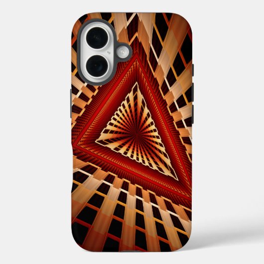 3D-Fantasie-Netzwerk Moderne fraktale Grafikdesign Case-Mate iPhone Hülle (Rückseite)