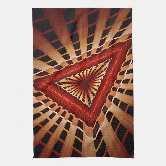 3D-Fantasie-Netzwerk Moderne fraktale Grafikdesign Geschirrtuch (Vertikal)