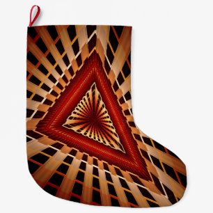 3D-Fantasie-Netzwerk Moderne fraktale Grafikdesign Großer Weihnachtsstrumpf