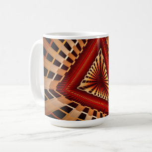 3D-Fantasie-Netzwerk Moderne fraktale Grafikdesign Kaffeetasse