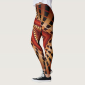 3D-Fantasie-Netzwerk Moderne fraktale Grafikdesign Leggings (Links)