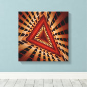 3D-Fantasie-Netzwerk Moderne fraktale Grafikdesign Leinwanddruck (Insitu (Holzboden))
