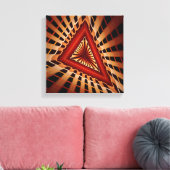 3D-Fantasie-Netzwerk Moderne fraktale Grafikdesign Leinwanddruck (Insitu (Wohnzimmer))