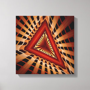 3D-Fantasie-Netzwerk Moderne fraktale Grafikdesign Leinwanddruck