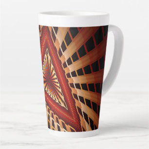 3D-Fantasie-Netzwerk Moderne fraktale Grafikdesign Milchtasse