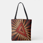 3D-Fantasie-Netzwerk Moderne fraktale Grafikdesign Tasche (Rückseite)