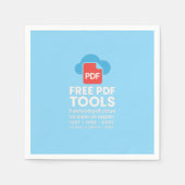 🔥 3D Fantasy-Logo – FreetoolsPDF.Cloud Serviette (Vorderseite)
