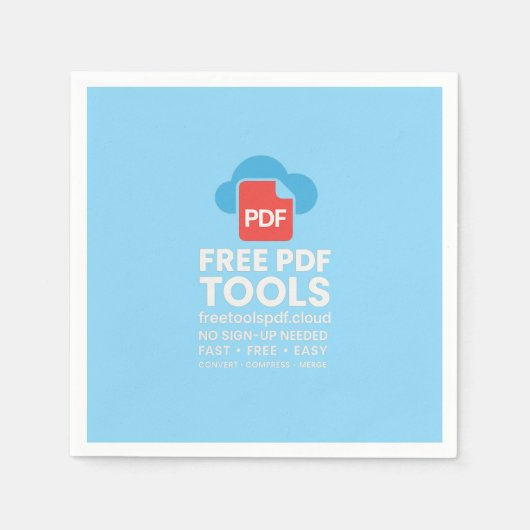 🔥 3D Fantasy-Logo – FreetoolsPDF.Cloud Serviette (Vorderseite)