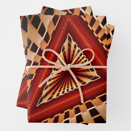 3D Fantasy Network Modern Fractal Graphic Design Geschenkpapier Set (Beispiel)