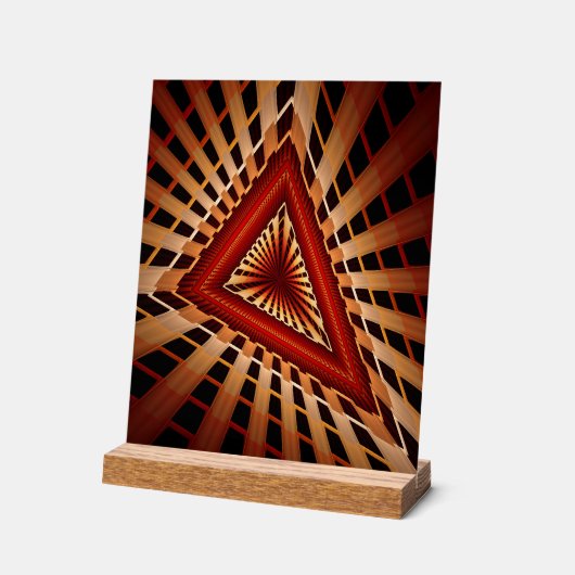 3D Fantasy Network Modern Fraktal Graphic Design Acrylschild (Winkel)